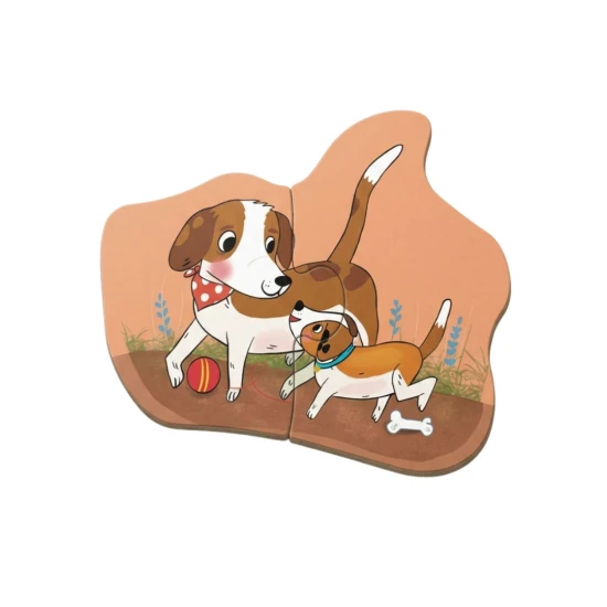 První puzzle Farma 6v1 se zvířátky z farmy a mláďátky