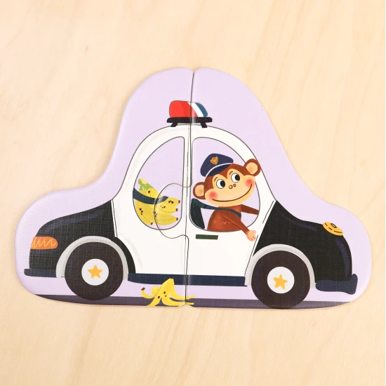 První puzzle Doprava 6v1 – dětské puzzle se zvířátky a dopravními prostředky