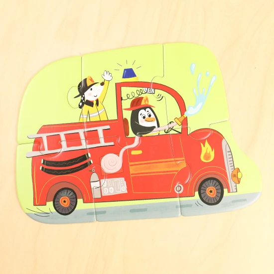 První puzzle Doprava 6v1 – dětské puzzle se zvířátky a dopravními prostředky