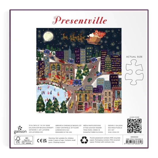 Puzzle Vánoční městečko Presentville 500 dílů – Galison CHB8361