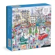 Fóliové puzzle od Michaela Storringse zobrazuje radost z Vánoc v ulicích Paříže.