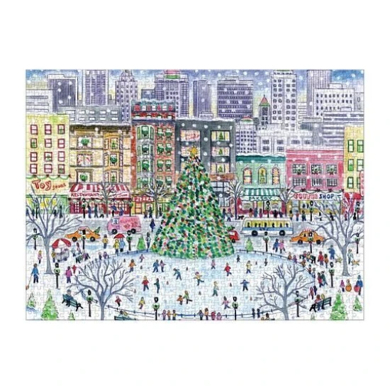 Galison Puzzle Vánoce ve městě 1000 dílů Poskládejte toto 500 dílné puzzle a odhalte zimní říši divů ve městě.
