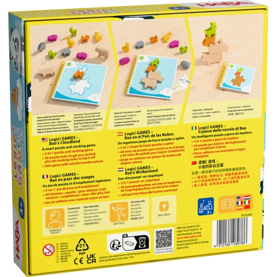 Logic! Games Bao v krajině oblaků – zábavná a edukativní logická hra pro děti Logic! Games Bao v krajině oblaků Haba – logická hra pro děti od 3 let