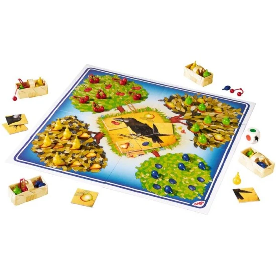 Podaří se ti ochránit ovocný sad před špatným havranem? Společenská hra Ovocný sad podporuje dovednosti a jemnou motoriku.