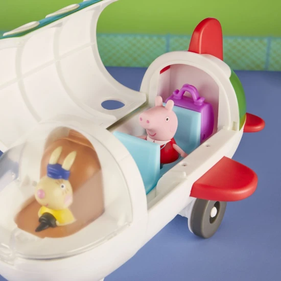 Letadlo Prasátko Peppa s figurkou a kufříkem 