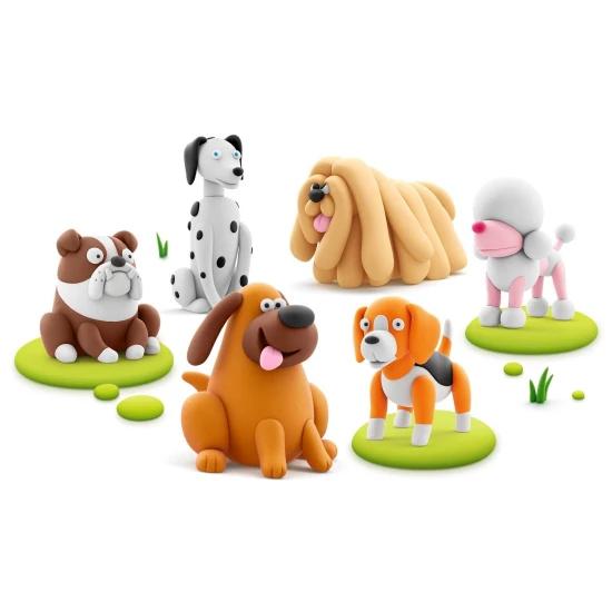 Vymodelujte si originální veselé postavičky pejsků s Hey Clay.