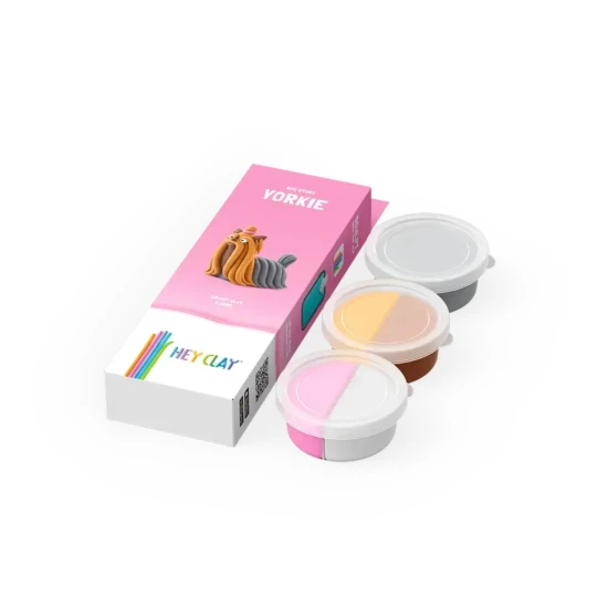 Vymodelujte si originální zvířátko Dog story Yorkshire teriér s Hey Clay