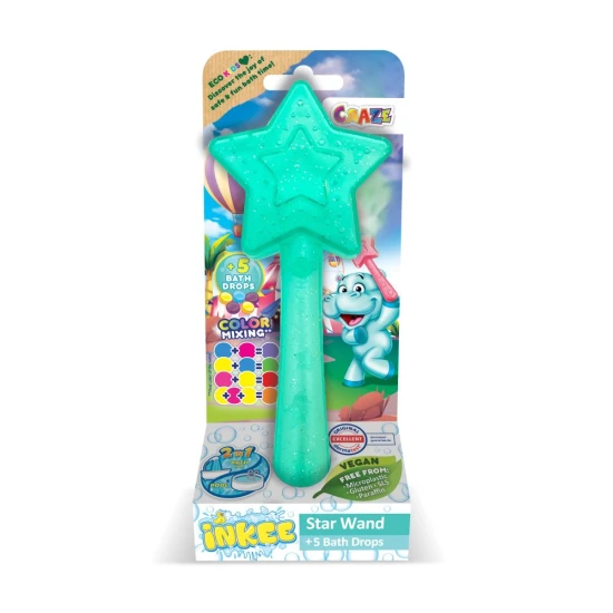 Kouzelná hůlka Sparkling Drops s kapkami do koupele – INKEE 0759388