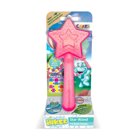 Kouzelná hůlka Sparkling Drops s kapkami do koupele – INKEE 0759388