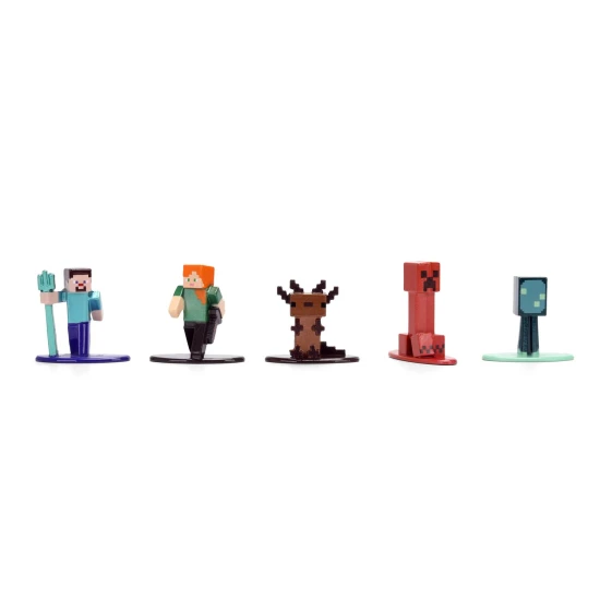Dickie Toys Minecraft kovové sběratelské nanofigurky, sada 12 ks