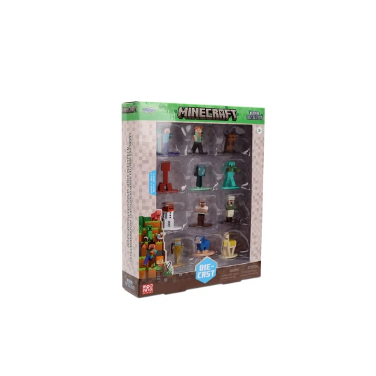 Dickie Toys Minecraft kovové sběratelské nanofigurky, sada 12 ks