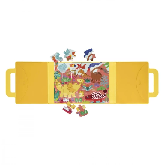 Janod Magnetické puzzle v kufříku Dinosauři 24 ks