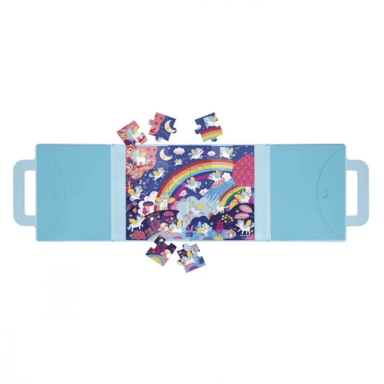 Janod Magnetické puzzle v kufříku Jednorožci 24 ks