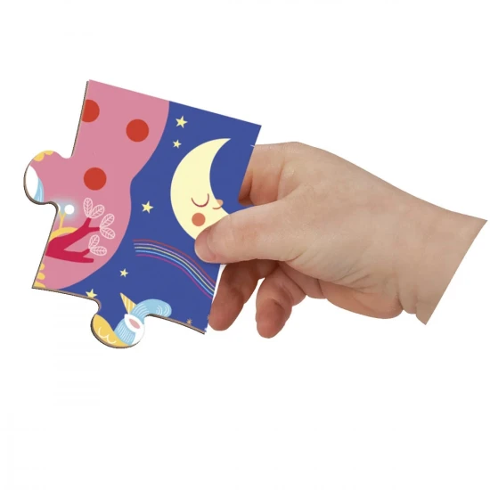 Janod Magnetické puzzle v kufříku Jednorožci 24 ks