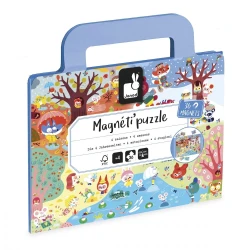 Magnetické puzzle v kufříku Roční období 36 ks