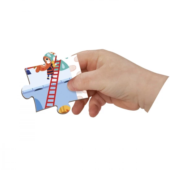 Janod Magnetické puzzle v kufříku Hasiči 36 ks