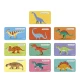 Magnetická kniha s dinosaurem a barevnými magnetkami pro děti.