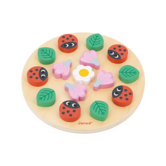 Hra Moje první mandala: Vzdělávací a kreativní hra pro děti se zahradními prvky pro rozvoj koncentrace a motoriky.