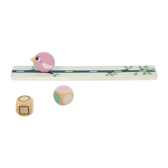 Janod Hra Ptáčci Didaktik Hra Ptáčci Didaktik – vzdělávací dřevěná hra pro třídění barev, tvarů a velikostí pro děti