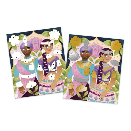 Kreativní sada Bollywood s metalickým papírem - kreativní sada pro děti Janod