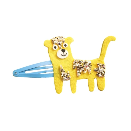 Janod Výroba šperků Sponky do vlasů Exotická zvířata 6 ks Kreativní sada pro výrobu sponek do vlasů s exotickými zvířaty