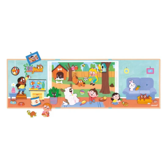 Magnetické příběhy pro děti s domácími mazlíčky od Janod.