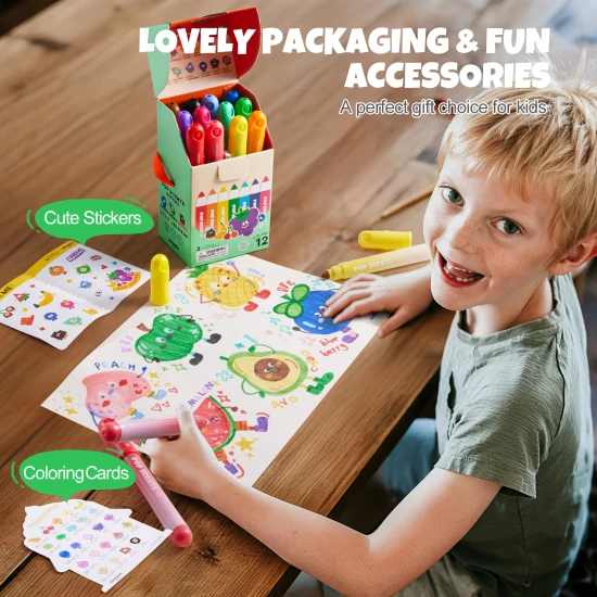 Jarmelo Fixy Smyvatelné s vůní – sada 12 barev