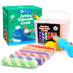 Křídy chodníkové Jumbo se 2 držáky 24 ks Křídy chodníkové Jumbo se 2 držáky 24 ks