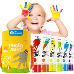 Prstové barvy 6 x 60 ml Prstové barvy 6 x 60 ml
