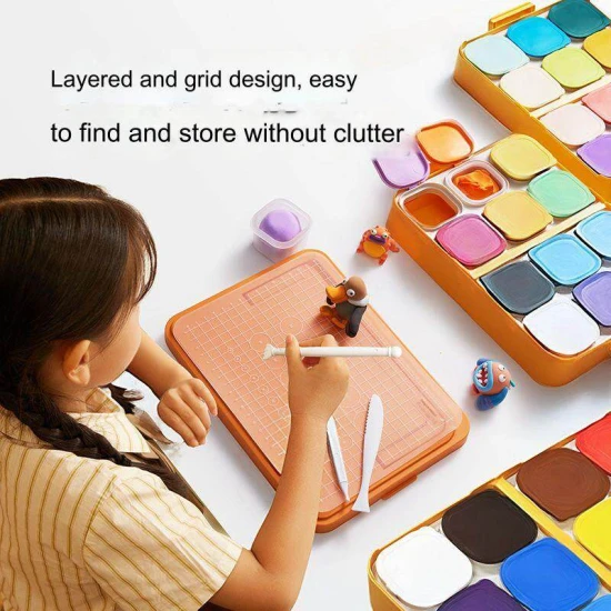 Jaro Melo modelovací hmota v boxu – sada 12 barev, netoxická modelovací zábava pro děti