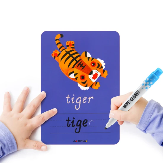 Jarmelo stírací edukativní kartičky – anglická slova EN, stírací fix, edukační hra.