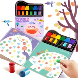 Kreativní kniha Malování prsty se šablonami Kreativní kniha Malování prsty se šablonami