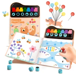 Kreativní kniha Malování prsty s razítky Kreativní kniha Malování prsty s razítky