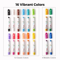 Temperové barvy v tyčince Umývatelné 16 ks