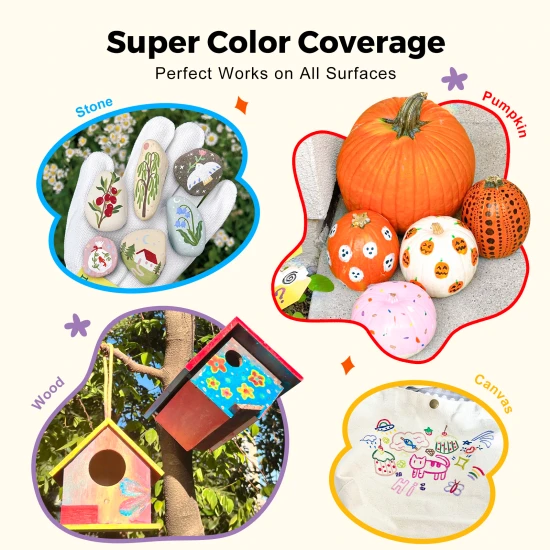 Jarmelo Temperové barvy Umývatelné v tyčince – sada 16 umývatelných netoxických barev