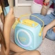 Zelený dětský Kiddoboo bluetooth karaoke set mikrofon a reproduktor KidsVoice s RGB osvětlením a zábavnými efekty pro děti od 3 let.
