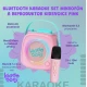 Růžový dětský Kiddoboo bluetooth karaoke set mikrofon a reproduktor KidsVoice Pink s RGB osvětlením a zábavnými efekty pro děti od 3 let.