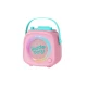 Růžový dětský Kiddoboo bluetooth karaoke set mikrofon a reproduktor KidsVoice Pink s RGB osvětlením a zábavnými efekty pro děti od 3 let.