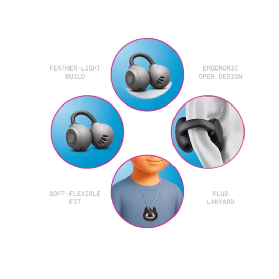 Bezdrátová dětská sluchátka do uší GOAT Buzzkill černá