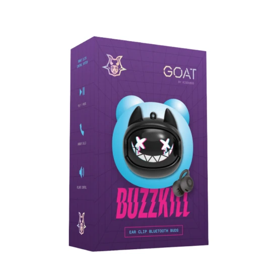 Bezdrátová dětská sluchátka do uší GOAT Buzzkill černá