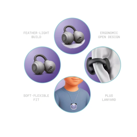 Bezdrátová dětská sluchátka do uší GOAT Frozen Cyborgs lila