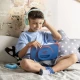 Dětská bezdrátová sluchátka Kiddoboo Ocean Mint s LED světlem a kvalitním zvukem – bezpečná a stylová sluchátka pro děti od 6 let.