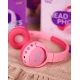 Detské bezdrôtové slúchadlá Kiddoboo Flamingo Pink s LED svetlom a kvalitným zvukom – bezpečné a štýlové slúchadlá pre deti od 6 rokov.
