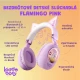 Dětská bezdrátová sluchátka Kiddoboo Delulu Lavender s LED světlem a kočičími oušky – bezpečná a stylová sluchátka pro děti od 9 let.
