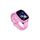 Dětské smart hodinky Kiddoboo x Lagenio WatchMe 4G v růžovo-fialové barvě s displejem, kamerou a SOS funkcí - bezpečný a hravý doplněk pro děti.