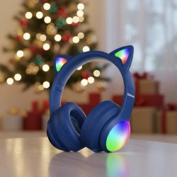 Bezdrátová dětská sluchátka Delulu DiscoBeats Blue