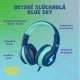 Kiddoboo dětská sluchátka Blue Sky v příjemné modré barvě s omezením hlasitosti a pohodlným designem pro děti od 6 let.