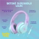 Kiddoboo dětská sluchátka Lilac v jemné fialové barvě s omezením hlasitosti a pohodlným designem pro děti od 6 let.