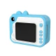 Kiddoboo FotoFun 2 Dino Blue dětský fotoaparát - modrý fotoaparát s okamžitým tiskem pro děti, s barevnými fixy a zábavnými fotorámečky.