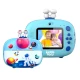 Kiddoboo FotoFun 2 Space Blue dětský fotoaparát - modrý fotoaparát s okamžitým tiskem pro děti, s barevnými fixy a zábavnými fotorámečky.